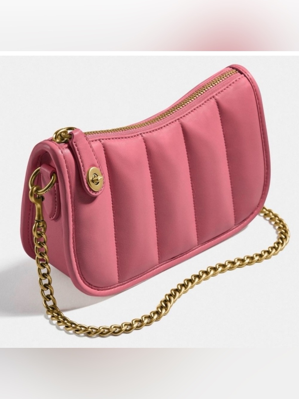 Coach Quilted Swinger 20 pink